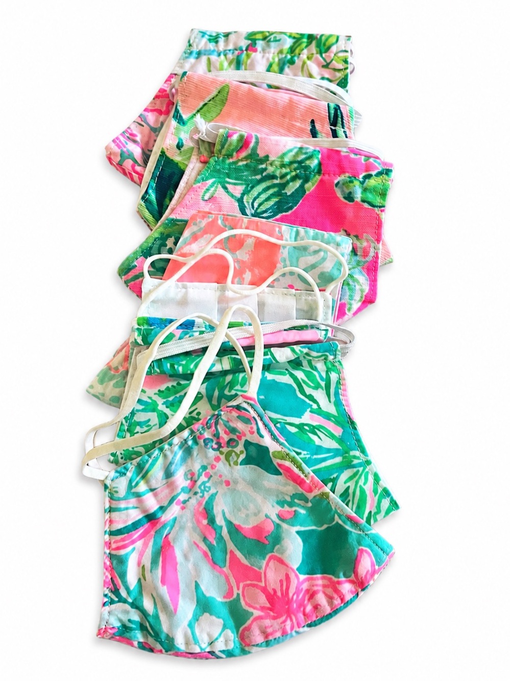 Lilly Pulitzer Floral Print Reusable Face Masks in Pink, Green, Teal